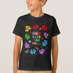 Camiseta Deus Diz Que Você É Autismo Cristão Jesus Versícul