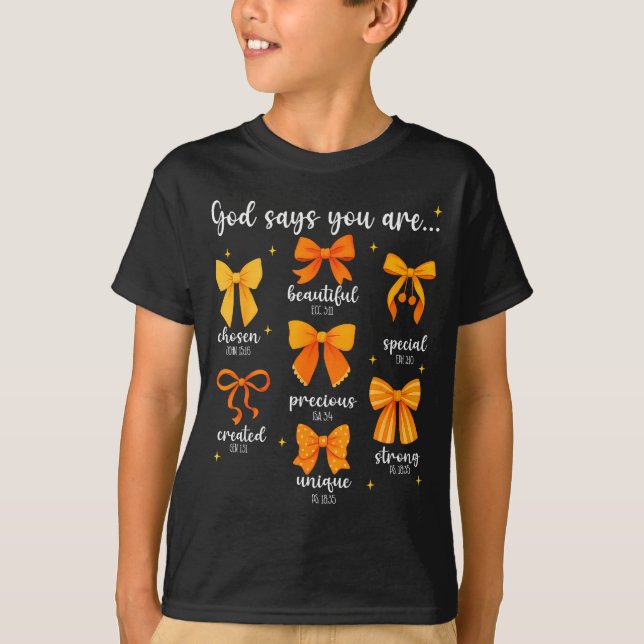 Camiseta Deus Diz Que Você É Bíblico Coquette Bow Than (Frente)