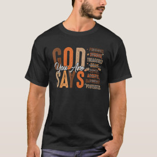 Camiseta Deus Diz Que Você É O Obrigado Cristão De outono J