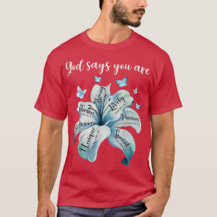 Camiseta Deus diz que você é um precioso único e forte