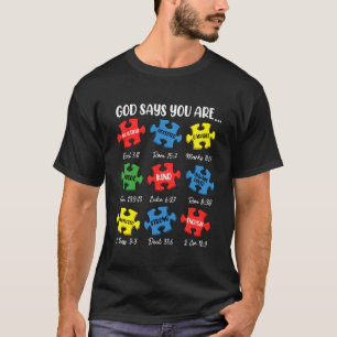 Camiseta Deus Diz Você é Autismo Cristão Jesus Versículo da