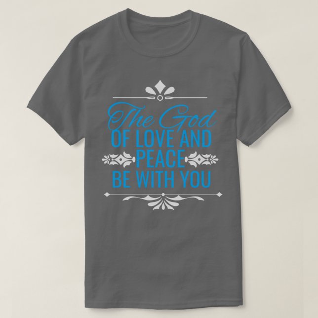 Camiseta Deus do Amor e da Paz, Bíblia de fé cristã (Frente do Design)