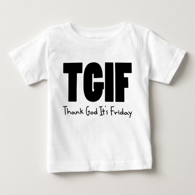 Camiseta Deus do obrigado de TGIF sua sexta-feira (Frente)