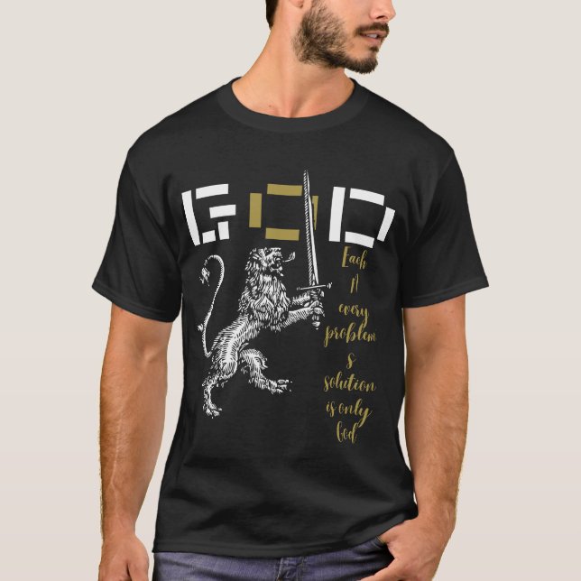 Camiseta Deus É a Única Solução – Design Fortalecido pela F (Frente)