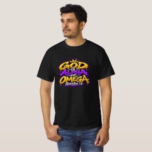 Camiseta Deus é Alfa e Ômega