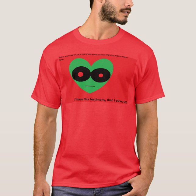 Camiseta DEUS é amor alienígena (Frente)