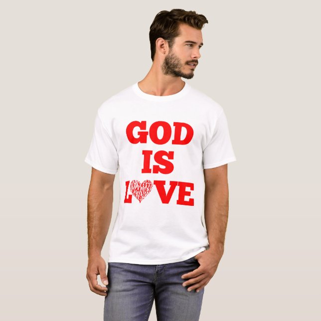 Camiseta Deus é amor, cota Bíblia (Frente Completa)
