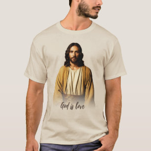 Camiseta Deus é amor Jesus Cristo Citação religiosa
