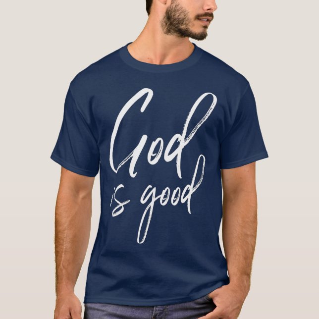 Camiseta Deus É Bom Cristão Jesus Está No Presente De Contr (Frente)