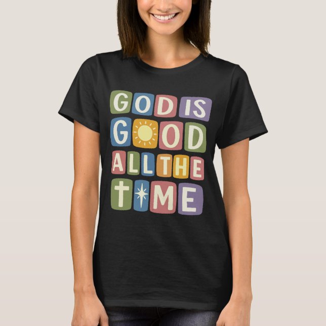 Camiseta Deus é bom O tempo todo Fé retrô (Frente)