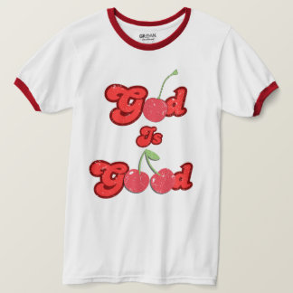 Camiseta Deus é bom retro cherry teunisex