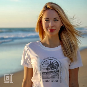 Camiseta Deus é bom Salmo 34 AGORA Cristão Inspiracional