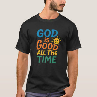 Camiseta Deus é Bom Todo o Tempo Fé Cristã Versículo da Bíb