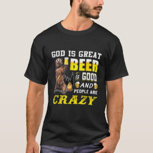 Camiseta Deus É Cerveja Excelente É Boa E Pessoas São Abelh
