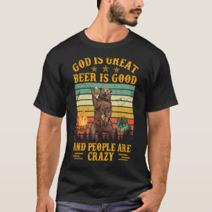 Camiseta Deus É Cerveja Excelente É Boa E Pessoas São Louca