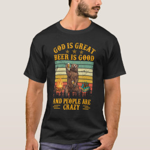 Camiseta Deus É Cerveja Excelente É Boa E Pessoas São Louca