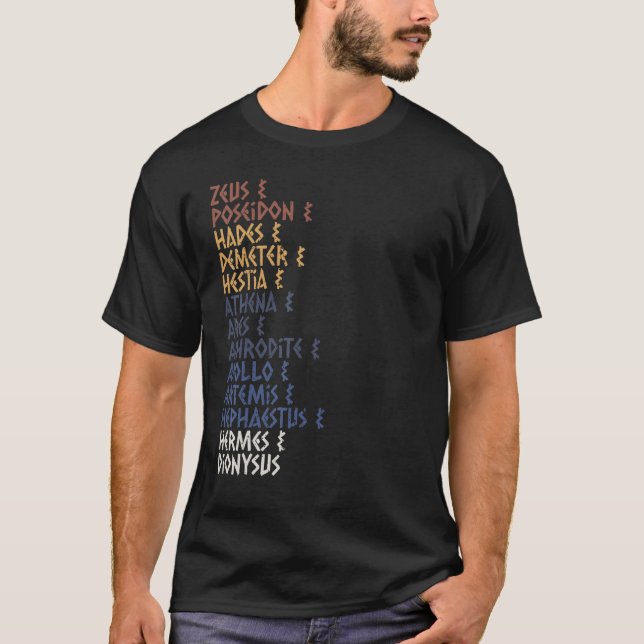 Camiseta Deus e Deusa Gregos Antigos Mito de mitologia Greg (Frente)