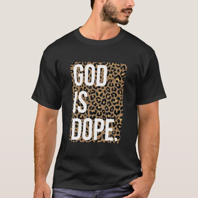 Camiseta Deus É Dope Leopardo (Frente)