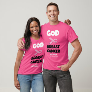 Camiseta DEUS É MAIOR DO QUE A CANCER-Camisa-Cristã MAMA