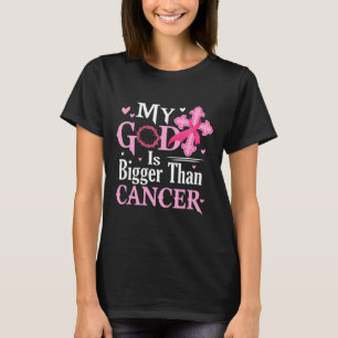 Camiseta Deus É Maior Que A Consciência Do Cancer Da Mama D