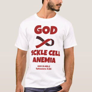 CAMISETA DEUS É MAIOR QUE ANEMIA DE CÉLULAS DOENTES