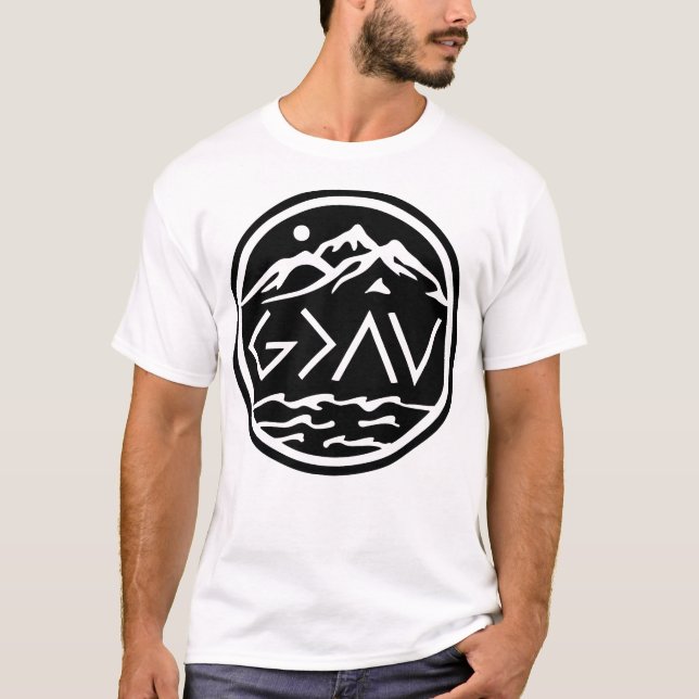 Camiseta Deus é Maior que as Montanhas e os Vales (Frente)