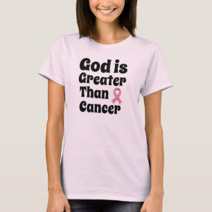 Camiseta Deus é maior que o Cancer - Fé Inspiradora