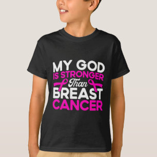 Camiseta Deus É Mais Consciência Do Cancer De Mama Rosa