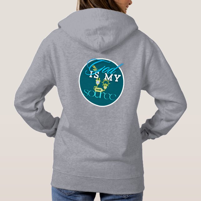 Camiseta Deus É Minha Fonte Christian Hoodie (Verso)