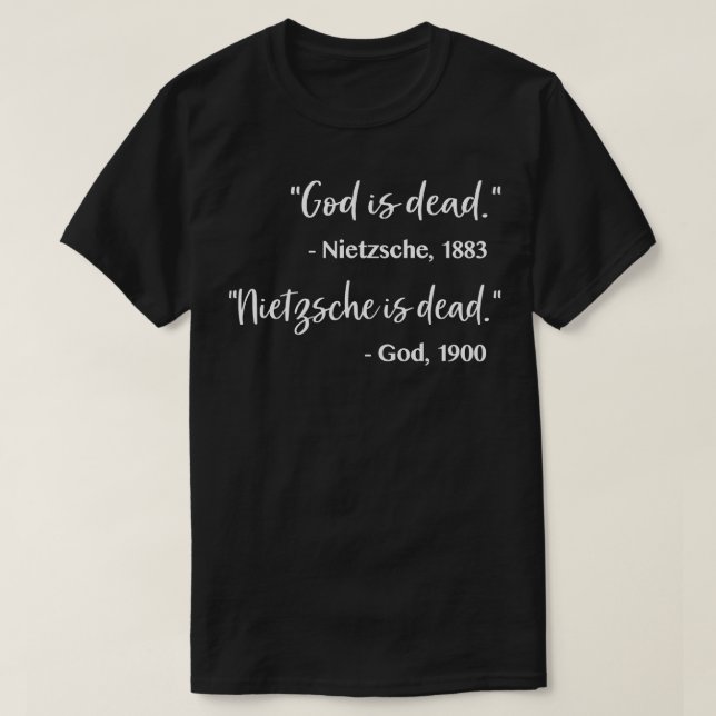 Camiseta Deus é morto Nietzsche é morto (Frente do Design)