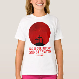 Camiseta Deus é nosso refúgio e força