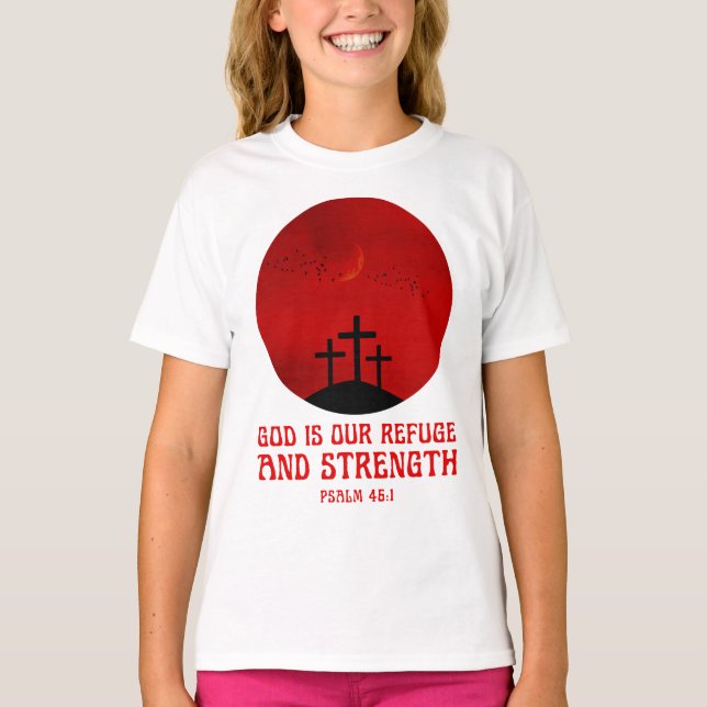 Camiseta Deus é nosso refúgio e força (Frente)