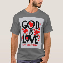 Camiseta Deus é o dia de os namorados do amor