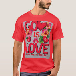 Camiseta Deus é o dia de os namorados do amor