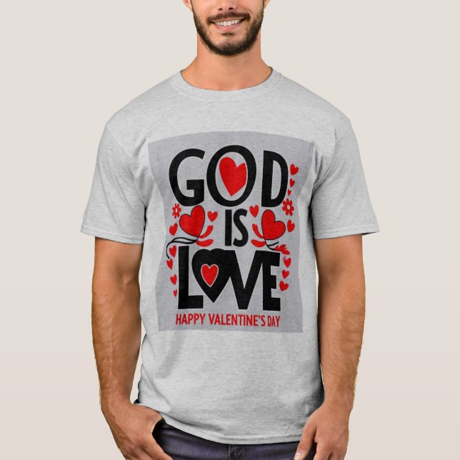 Camiseta Deus é o dia dos namorados felizes (Frente)