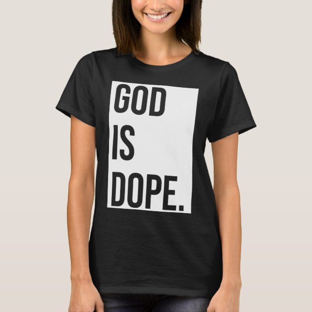 Camiseta Deus é o Engraçado Crença de Fé Cristã (Frente)