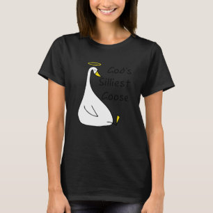 Camiseta Deus é o ganso mais tolo de Deus