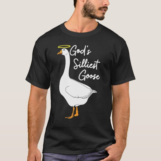 Camiseta Deus é o mais tolo ganso cristão (Frente)