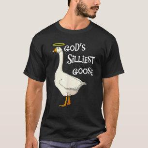 Camiseta Deus é o mais tolo pato de ganso engraçado