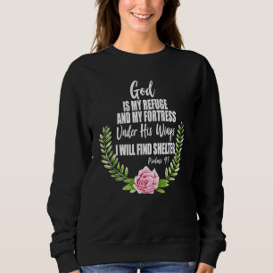Camiseta Deus É O Meu Refúgio Bíblias Cristãs Salmos 91 Flo