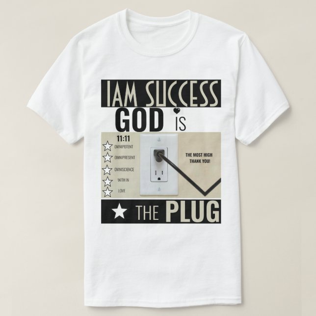 CAMISETA DEUS É O PLUG (Frente do Design)