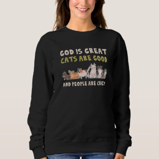 Camiseta Deus É Que Gatos Excelentes São Boas Pessoas São L