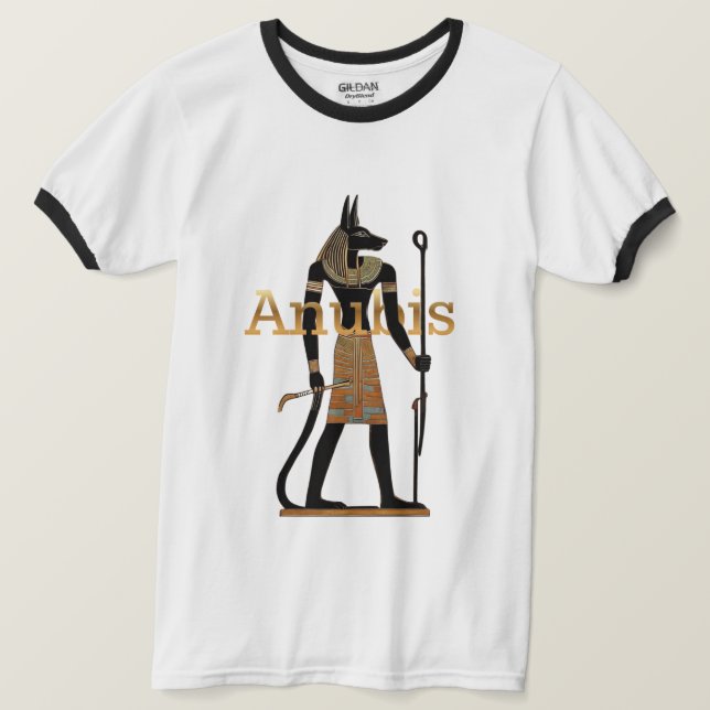 Camiseta Deus Egípcio Antigo Anúbis (Frente do Design)