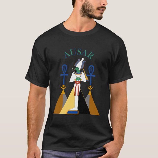 Camiseta Deus Egípcio Osiris Ausar Kemet Kemetic (Frente)