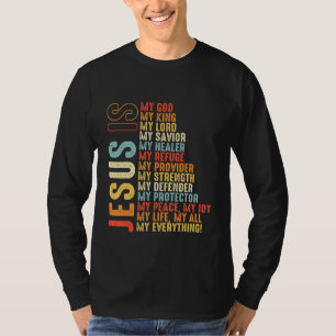 Camiseta Deus Em Meu Coração - Jesus Gráfico