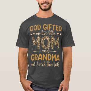 Camiseta Deus Engraçado Me Deu Dois Títulos Mãe E Avó Leo