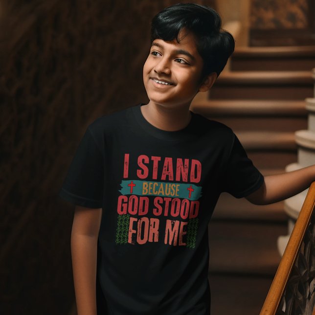 Camiseta Deus está comigo: Fé Religiosa Escritura Deus (Criador carregado)