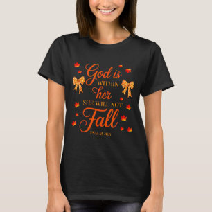 Camiseta Deus Está Dentro Dela Ela Não Cairá Coquete Chris