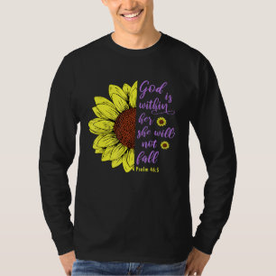 Camiseta Deus Está Dentro Dela Ela Não Cairá Salm 465 Bibl