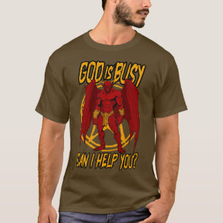 Camiseta Deus Está Ocupado Posso Ajudá-Lo?